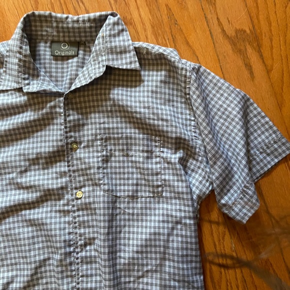 Mens Originals Checkered Causal Button Down Shirt - Picture 2 of 6